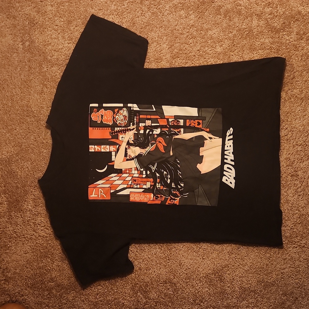 Bad Habits Anime Tee Large